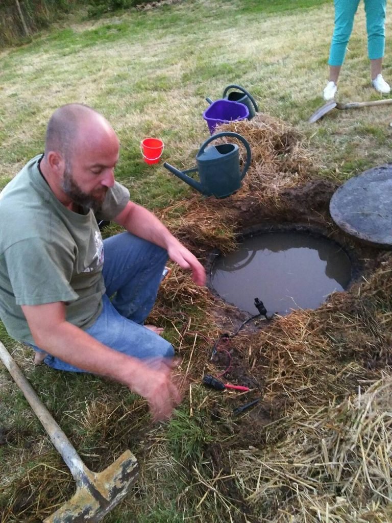 Steve at work on the pump
